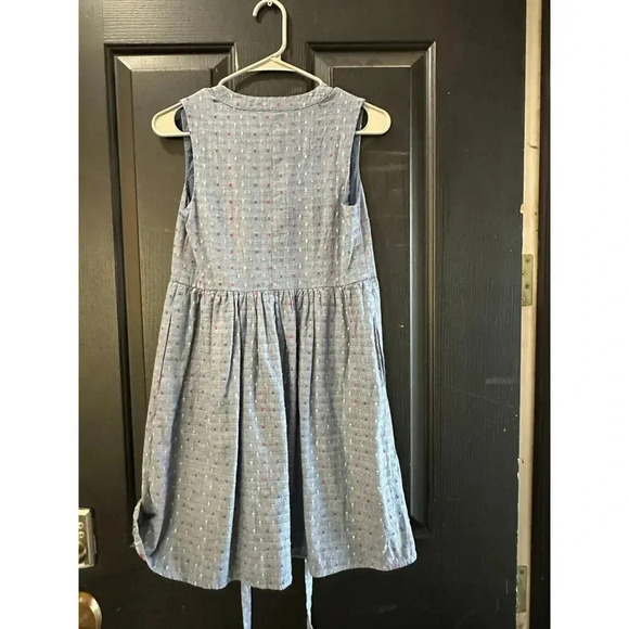 ModCloth Chambray Rainbow Dot Pintuck Fit & Flare Dress Size XXS - Picture 5 of 8